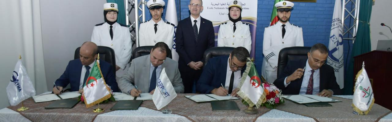 SERPORT, GATMA et Hyproc Shipping Company signent une convention-cadre de coopération en matière de formation avec l'ENSM